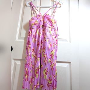 ZARA - PRINTED PLEATED DRESS, SIZE S